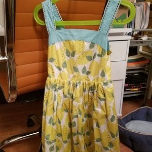 Mini Boden Lemon Print Sundress with Sweater